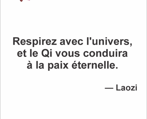 Respirez avec l'univers, et le Qi vous conduira à la paix éternelle.