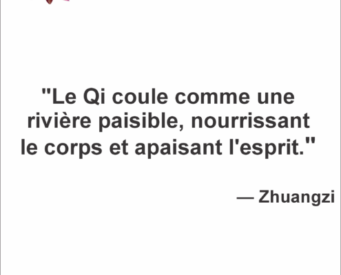 "Le Qi coule comme une rivière paisible, nourrissant le corps et apaisant l'esprit."