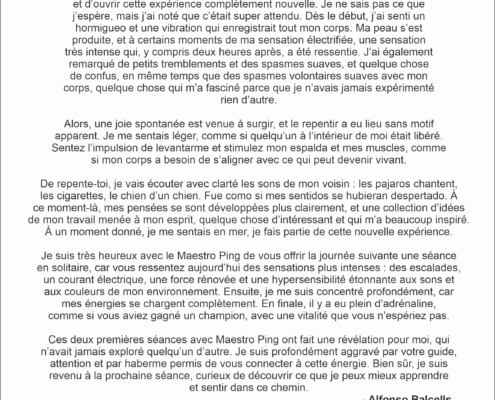 Ma première expérience avec la santé énergétique